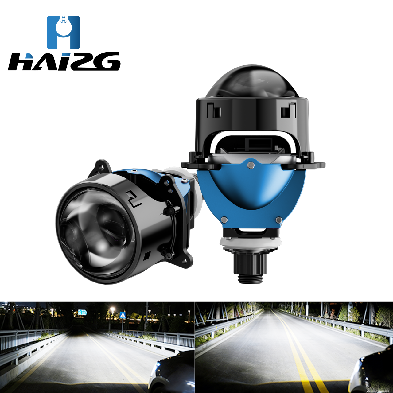 HAIZG Super Bright F3 Bi-lens Projector LED Headlight