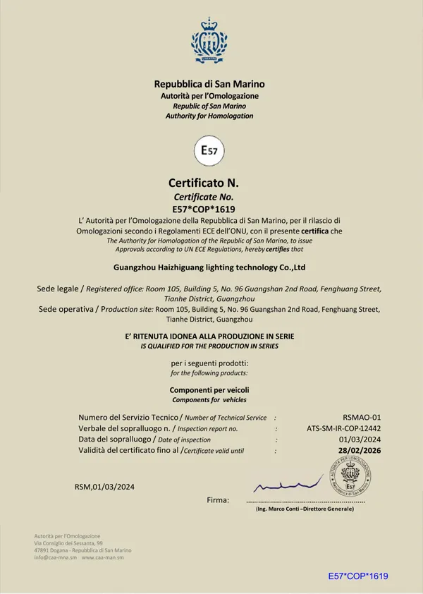COP Certification Document
