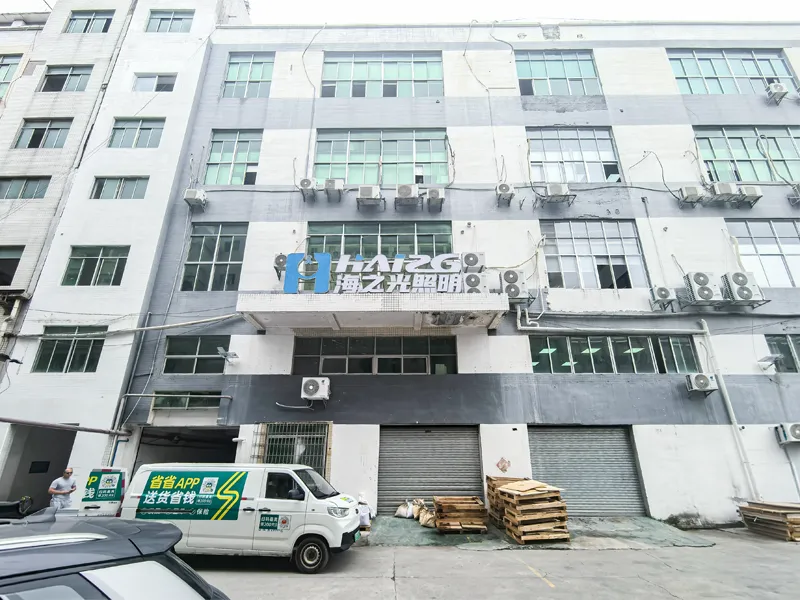 SMT production line, integrating sphere testing, and aging rack in HAIZG factory
