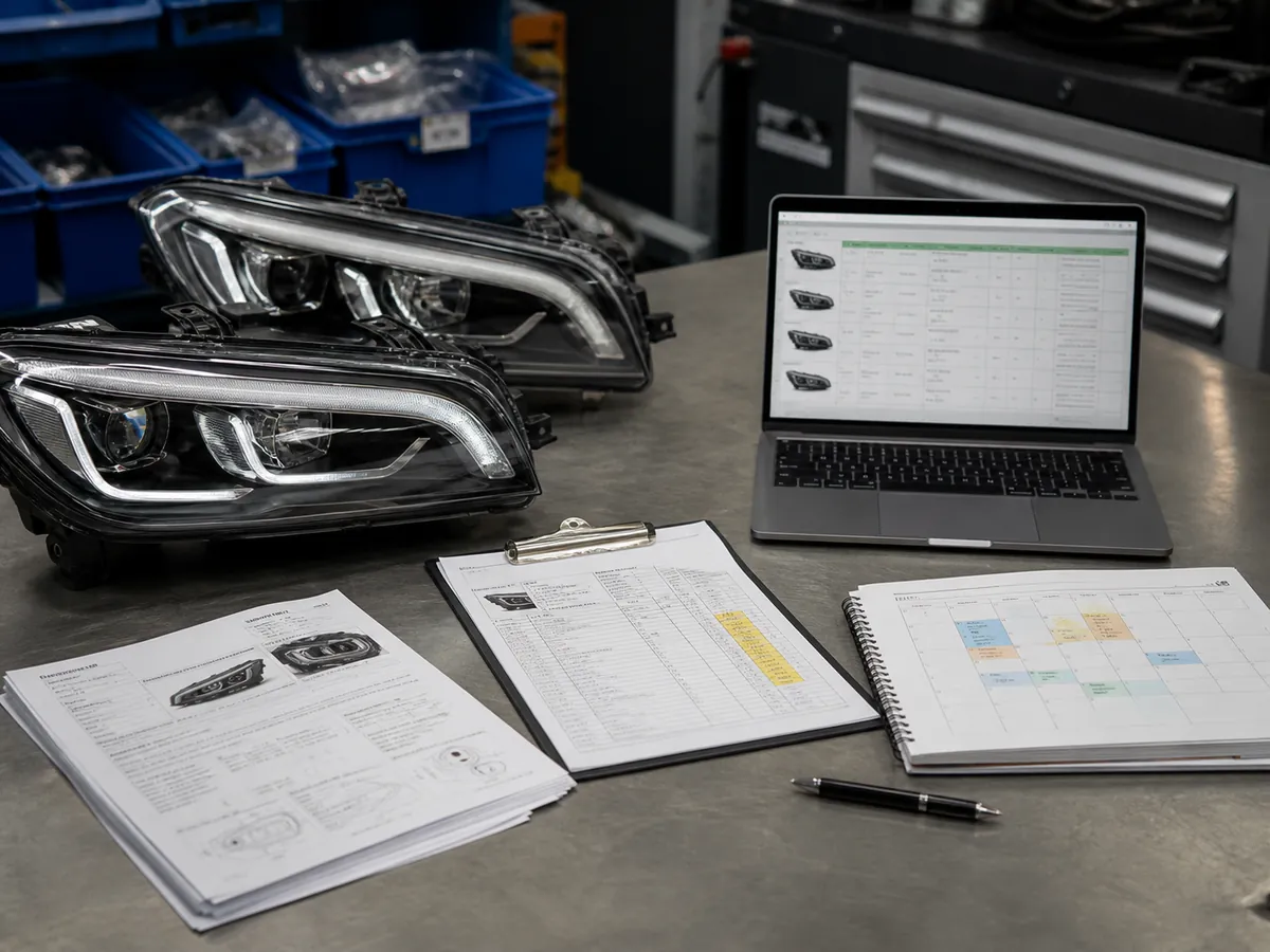 Matched fleet lighting specifications and replacement planning documents for long term procurement