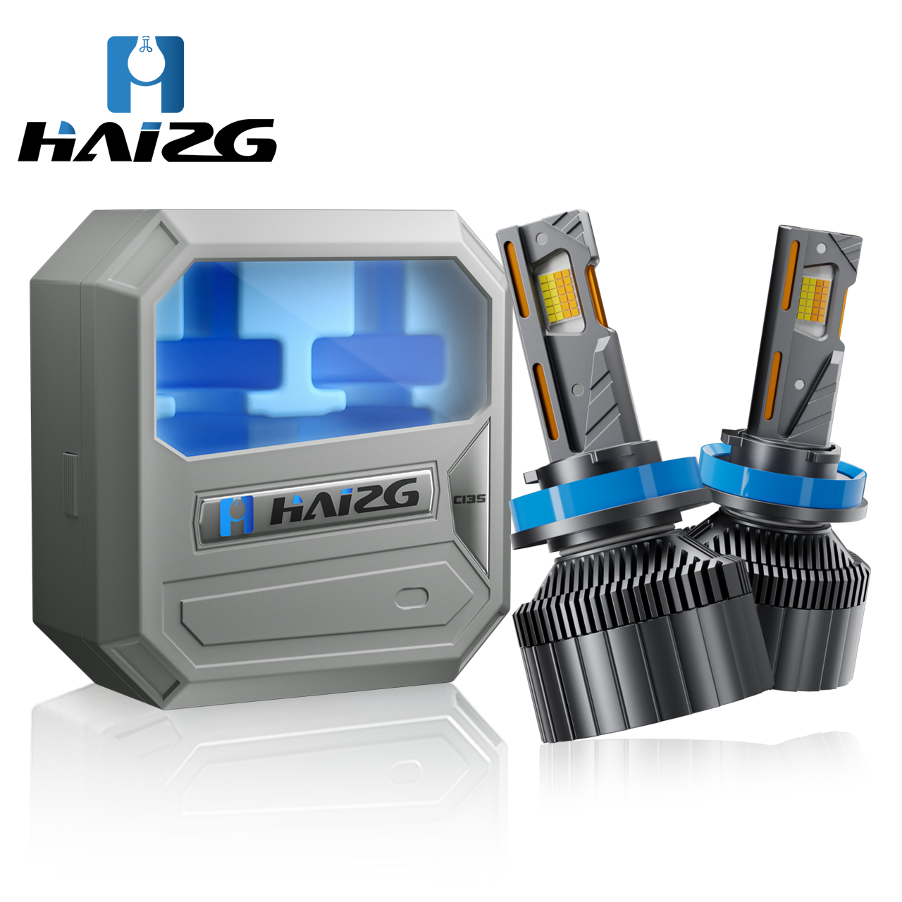 HAIZG C13S 160W 32000Lm Car Light Tri-Color LED Headlight